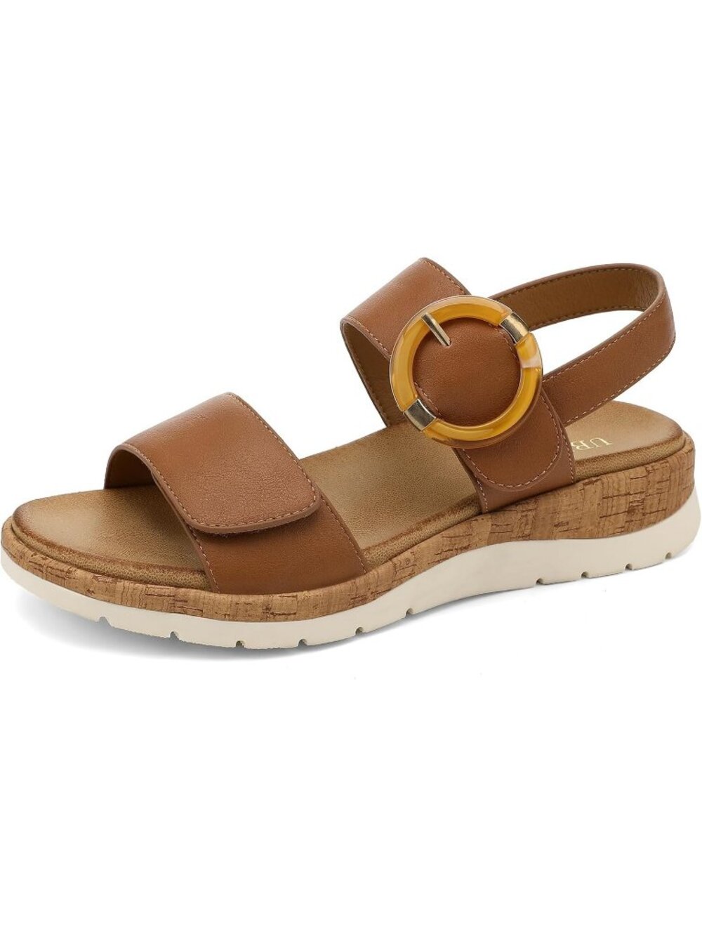 Women's Dark Brown Summer Open Toe Adjustable Ankle Straps Comfortable Sandals